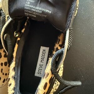 Steve Madden Animal Print Sneakers with Black Details